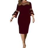 Black Mesh Plus Size Dress Elegant Fashion Collection - GiFTiFY