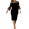 Black Mesh Plus Size Dress Elegant Fashion Collection - GiFTiFY