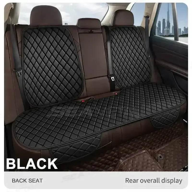 Black Quilted Leather Car Seat Covers - GiFTiFY