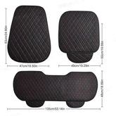 Black Quilted Leather Car Seat Covers - GiFTiFY