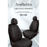 Black Quilted Leather Car Seat Covers - GiFTiFY