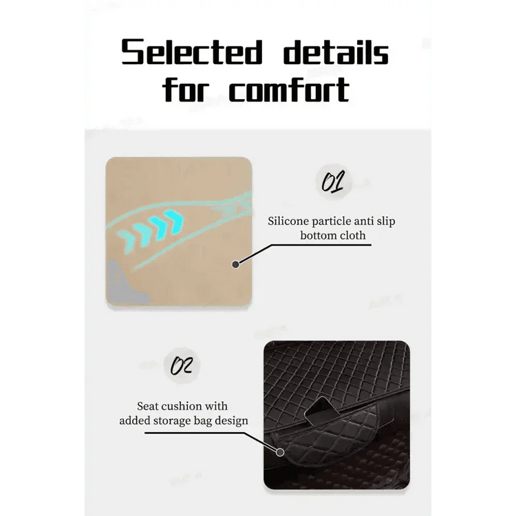 Black Quilted Leather Car Seat Covers - GiFTiFY