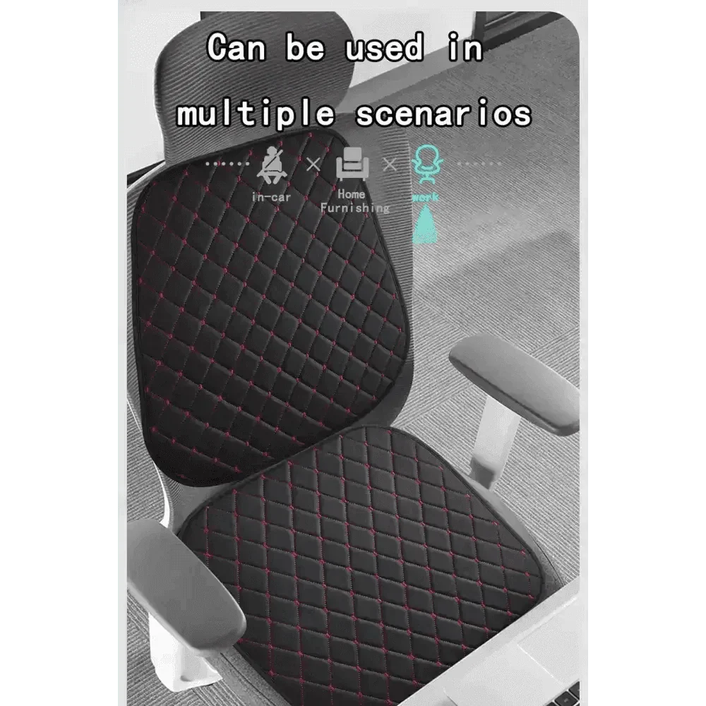 Black Quilted Leather Car Seat Covers - GiFTiFY