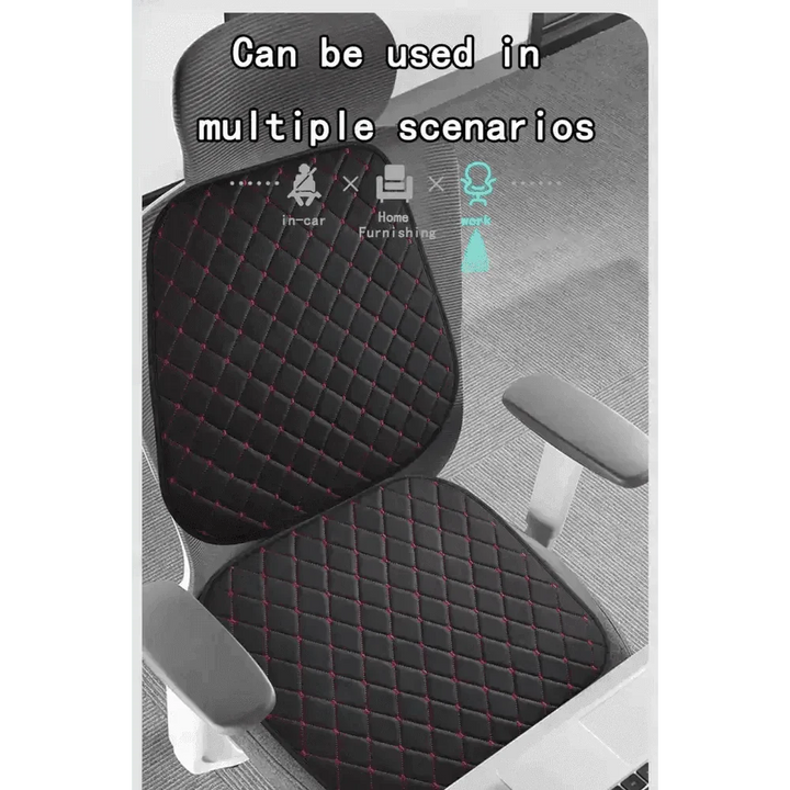 Black Quilted Leather Car Seat Covers - GiFTiFY