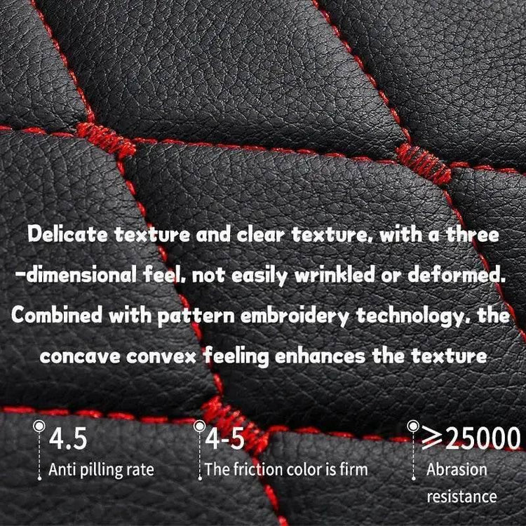 Black Quilted Leather Car Seat Covers - GiFTiFY