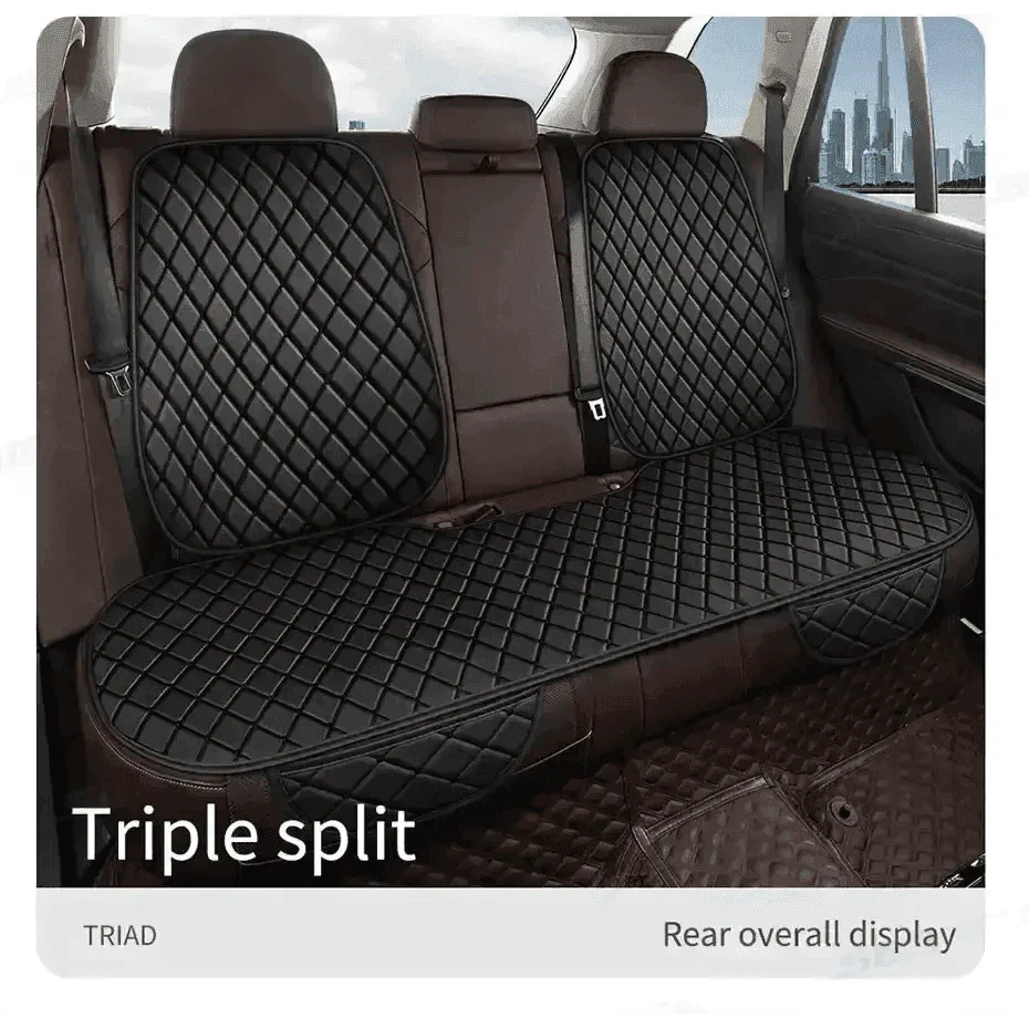 Black Quilted Leather Car Seat Covers - GiFTiFY