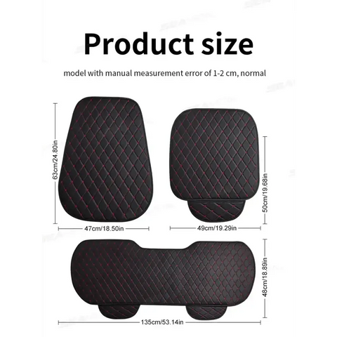 Black Quilted Leather Car Seat Covers - GiFiFY