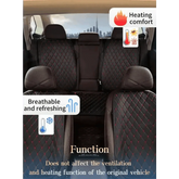 Black Quilted Leather Car Seat Covers - GiFTiFY