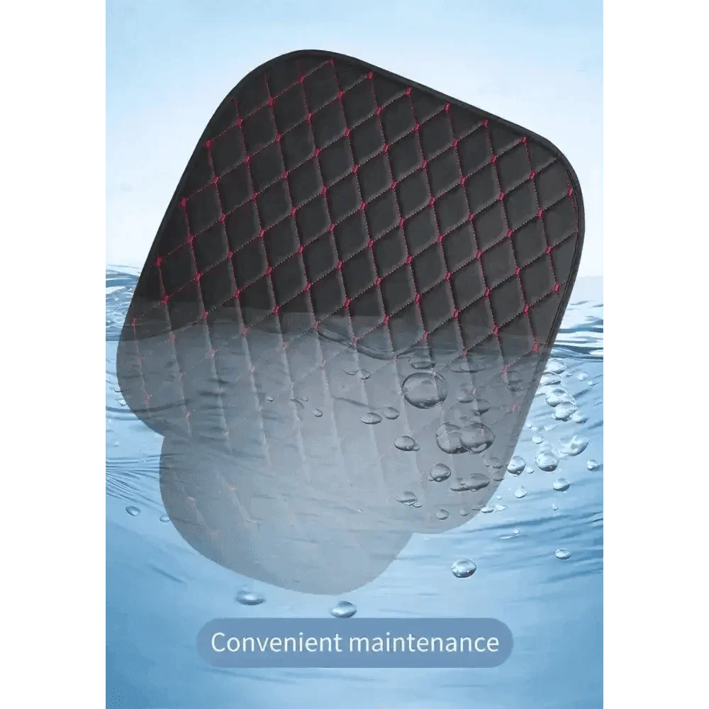 Black Quilted Leather Car Seat Covers - GiFTiFY