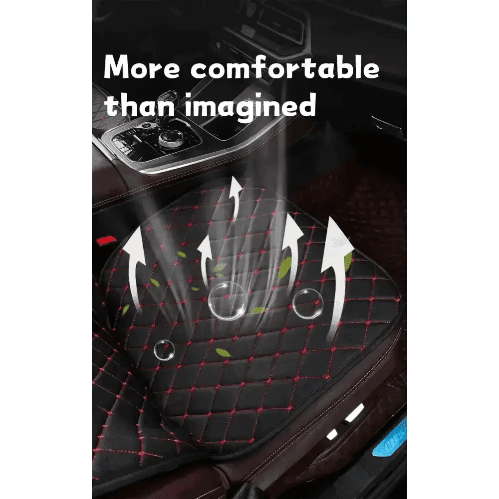 Black Quilted Leather Car Seat Covers - GiFTiFY