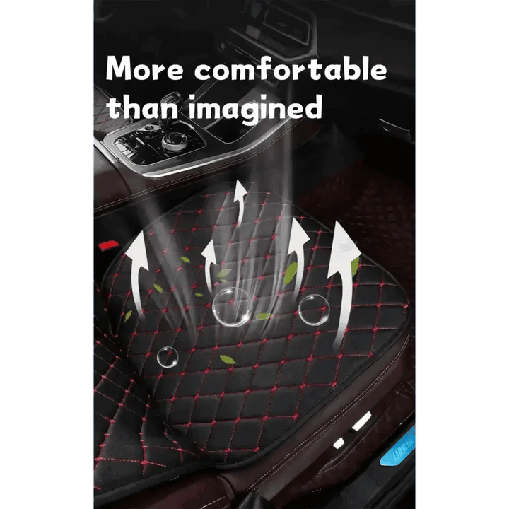 Black Quilted Leather Car Seat Covers - GiFTiFY