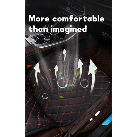 Black Quilted Leather Car Seat Covers - GiFiFY