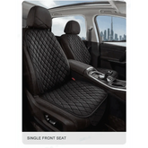 Black Quilted Leather Car Seat Covers - GiFTiFY