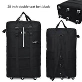 Black Rolling Foldable Luggage Bag Ultimate Travel Companion - GiFTiFY