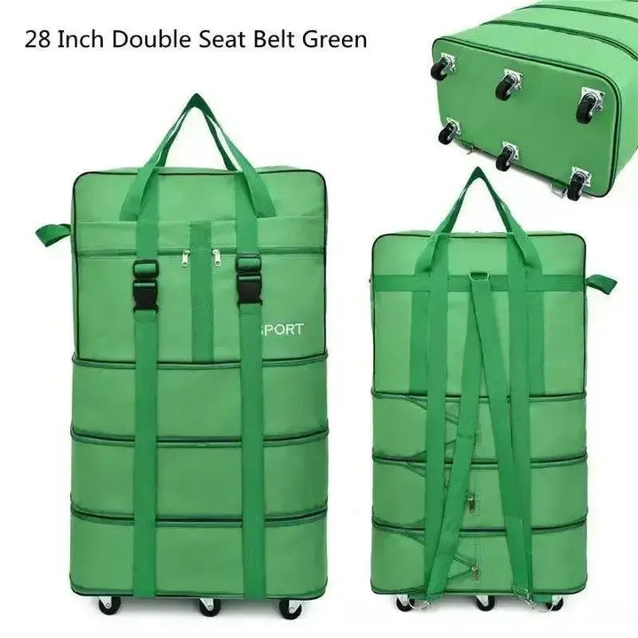Black Rolling Foldable Luggage Bag Ultimate Travel Companion - GiFTiFY