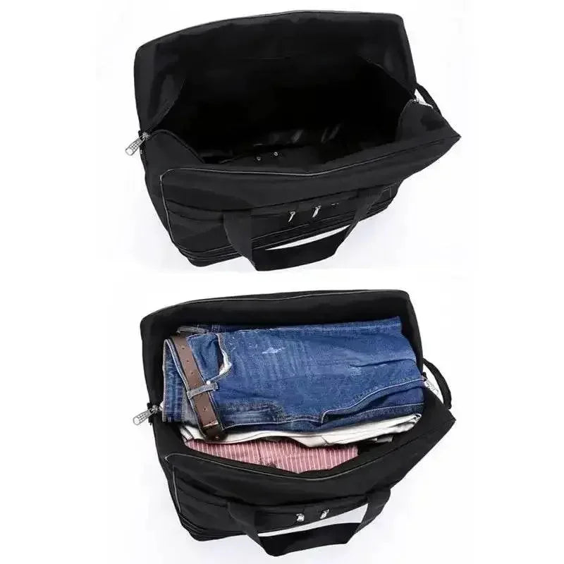 Black Rolling Foldable Luggage Bag Ultimate Travel Companion - GiFTiFY