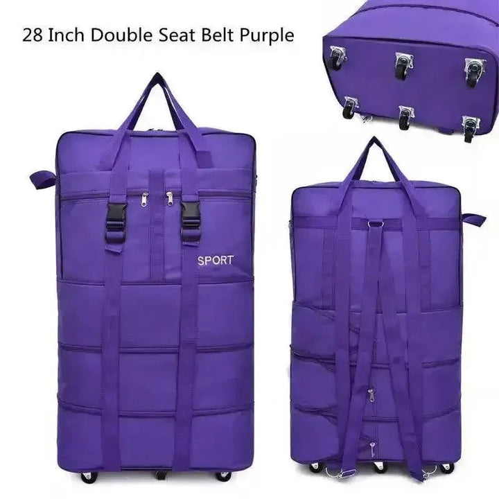 Black Rolling Foldable Luggage Bag Ultimate Travel Companion - GiFTiFY