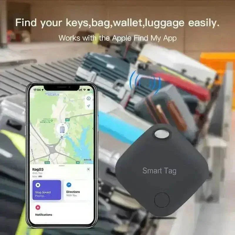 Black Square Bluetooth Long Distance Tracker - GiFTiFY