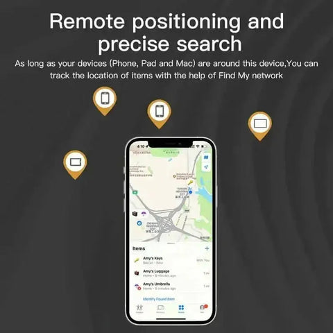 Black Square Bluetooth Long Distance Tracker - GiFiFY