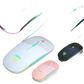 Black USB Rechargeable RGB LED Wireless Mouse - GiFTiFY