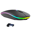 Black USB Rechargeable RGB LED Wireless Mouse - GiFTiFY