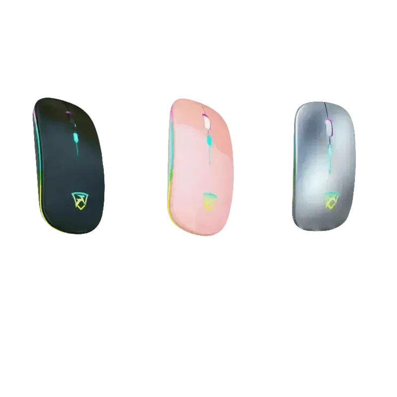 Black USB Rechargeable RGB LED Wireless Mouse - GiFTiFY