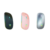Black USB Rechargeable RGB LED Wireless Mouse - GiFTiFY