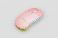 Souris sans fil LED RVB rechargeable par USB noire