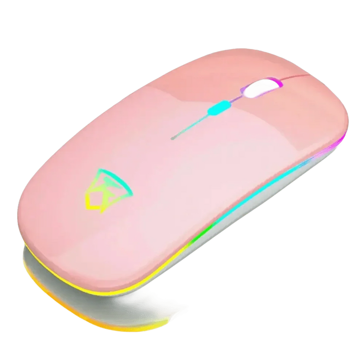 Black USB Rechargeable RGB LED Wireless Mouse - GiFTiFY