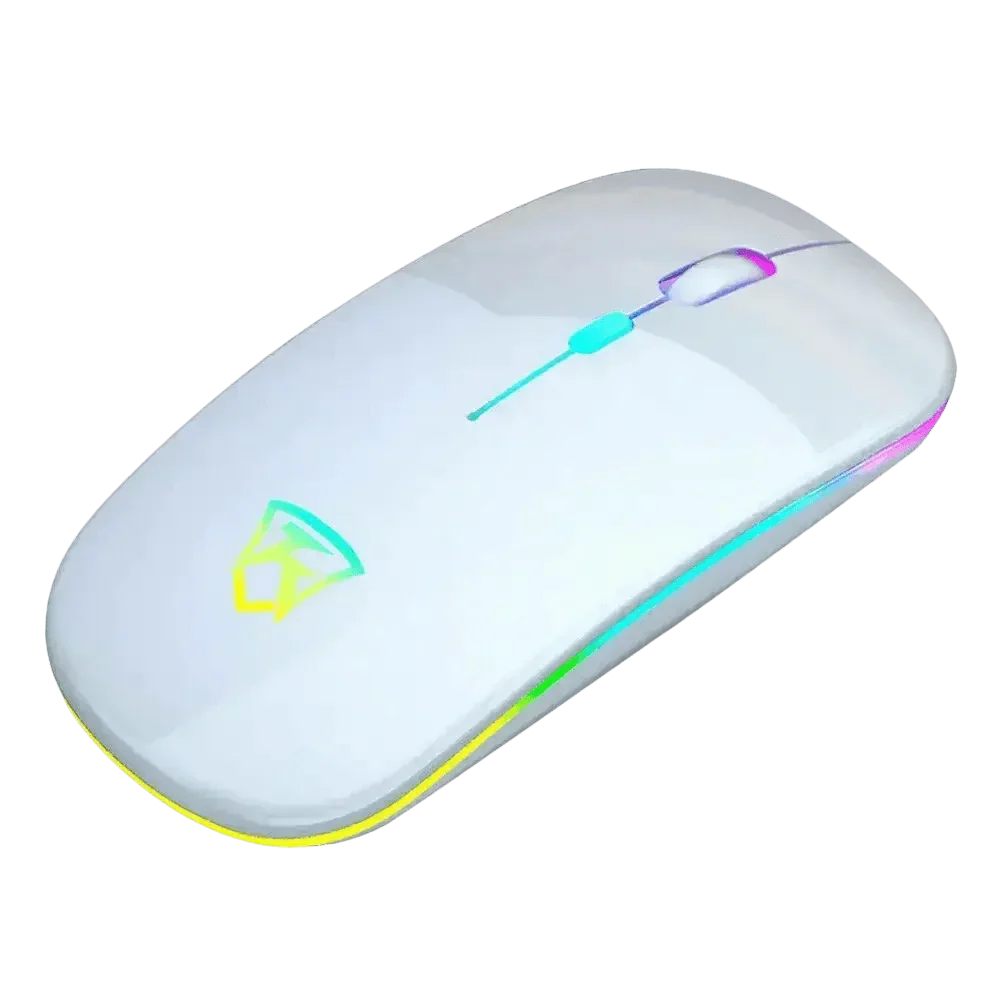 Black USB Rechargeable RGB LED Wireless Mouse - GiFTiFY