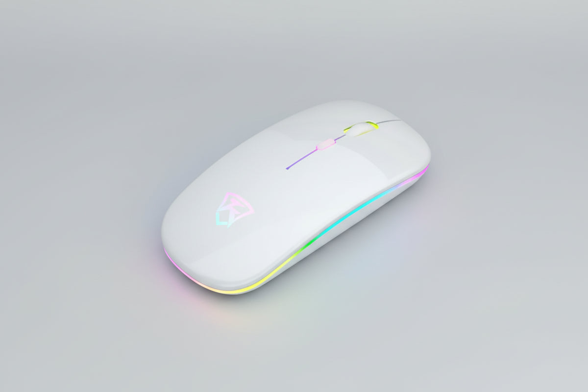 Black USB Rechargeable RGB LED Wireless Mouse Keyboard and Mouse by eboygifts