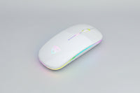 Souris sans fil LED RVB rechargeable par USB noire