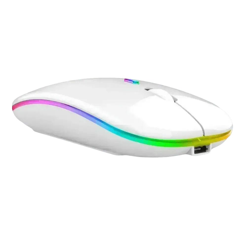 Black USB Rechargeable RGB LED Wireless Mouse - GiFTiFY
