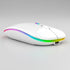 Black USB Rechargeable RGB LED Wireless Mouse - GiFTiFY