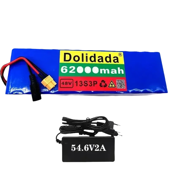 Blue 48V 62Ah Lithium Battery Pack 1000W 13S3P - GiFTiFY