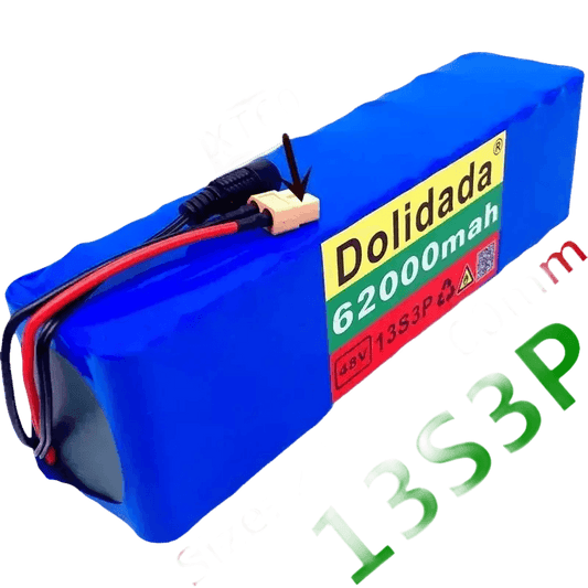 Blue 48V 62Ah Lithium Battery Pack 1000W 13S3P - GiFTiFY