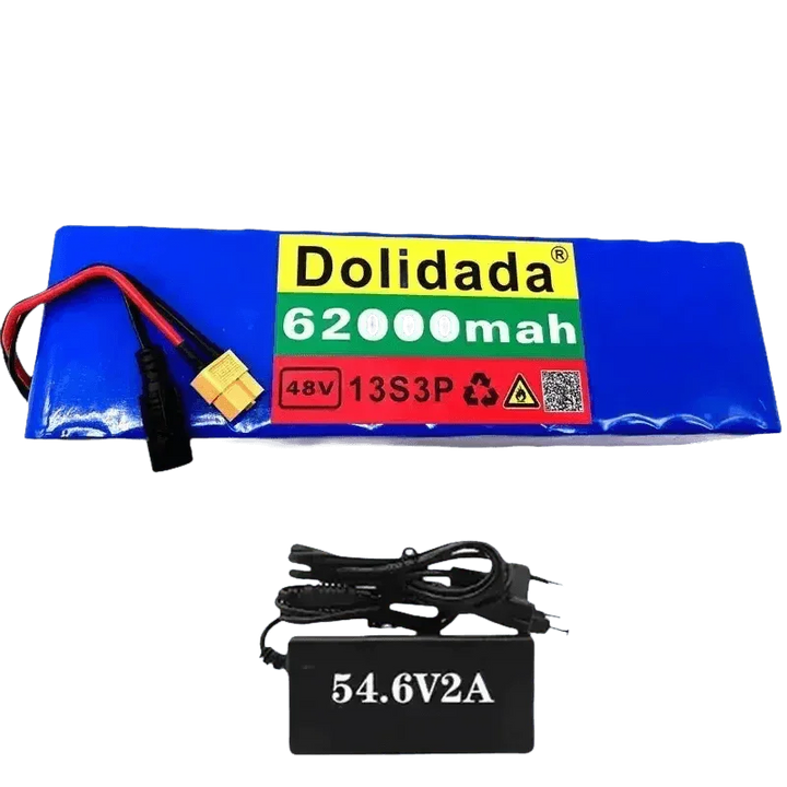 Blue 48V 62Ah Lithium Battery Pack 1000W 13S3P - GiFTiFY