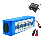 Blue 48V 90Ah Lithium-Ion Battery Pack with Charger - GiFTiFY