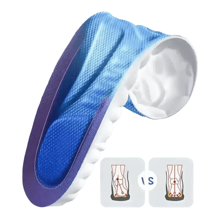 Blue and White Sports Insoles Breathable Shock Absorption, mens sports insoles - GiFTiFY