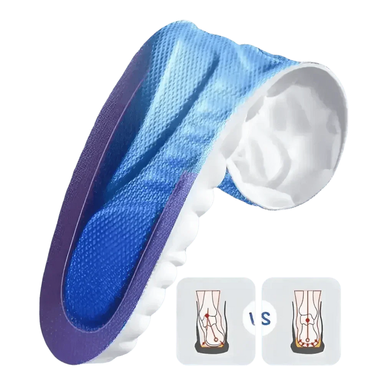 Blue and White Sports Insoles Breathable Shock Absorption, mens sports insoles - GiFTiFY