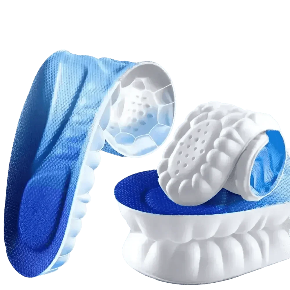 Blue and White Sports Insoles Breathable Shock Absorption, mens sports insoles - GiFTiFY