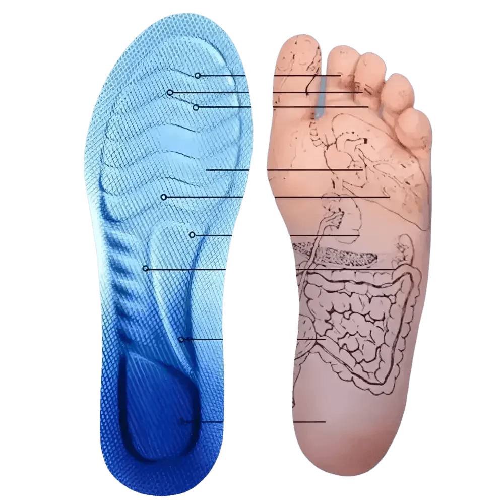Blue and White Sports Insoles Breathable Shock Absorption, mens sports insoles - GiFTiFY