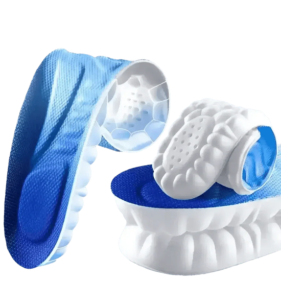 Blue and White Sports Insoles Breathable Shock Absorption, mens sports insoles - GiFTiFY