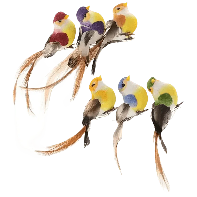 Blue Artificial Bird Flower Decorations - GiFTiFY