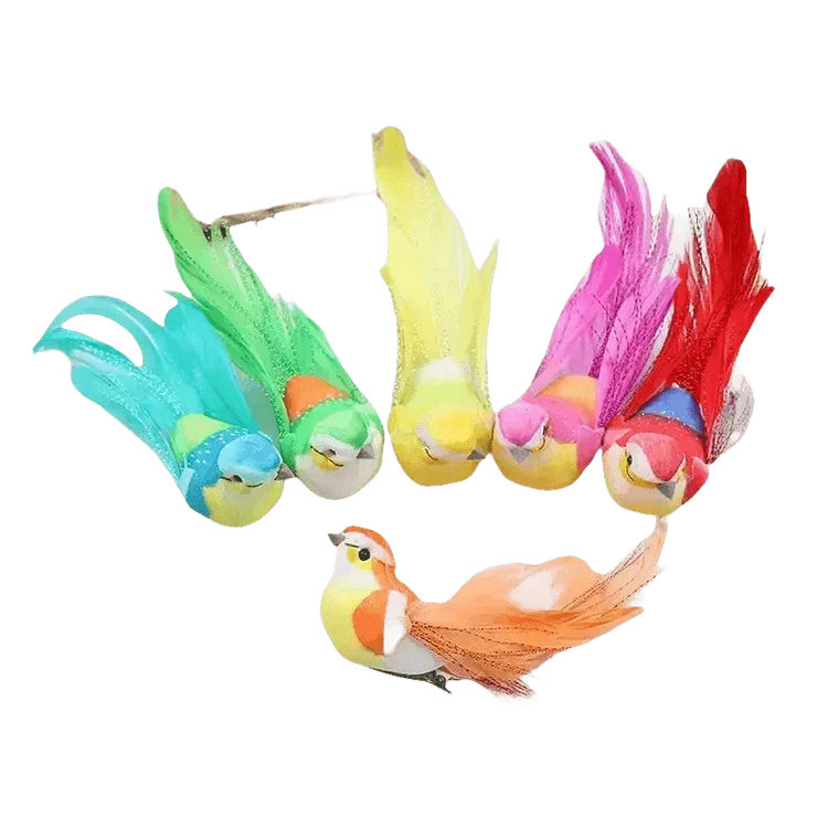 Blue Artificial Bird Flower Decorations - GiFTiFY