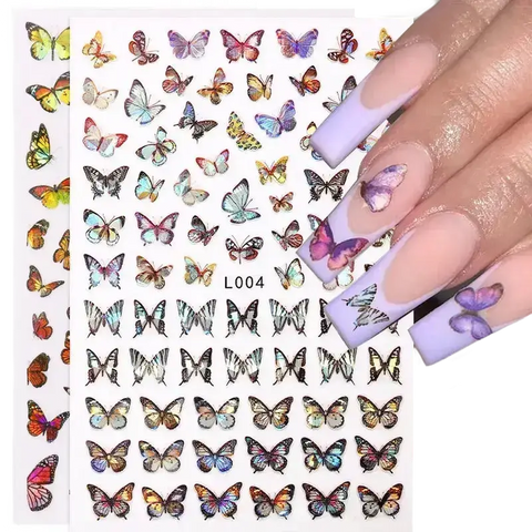 Butterfly nail art stickers.