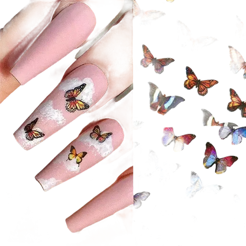 Butterfly nail art.