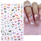 Blue Butterfly Self-Adhesive Nail Stickers Colorful 3D - GiFTiFY