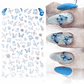 Blue Butterfly Self-Adhesive Nail Stickers Colorful 3D - GiFTiFY