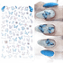 Blue Butterfly Self-Adhesive Nail Stickers Colorful 3D - GiFTiFY